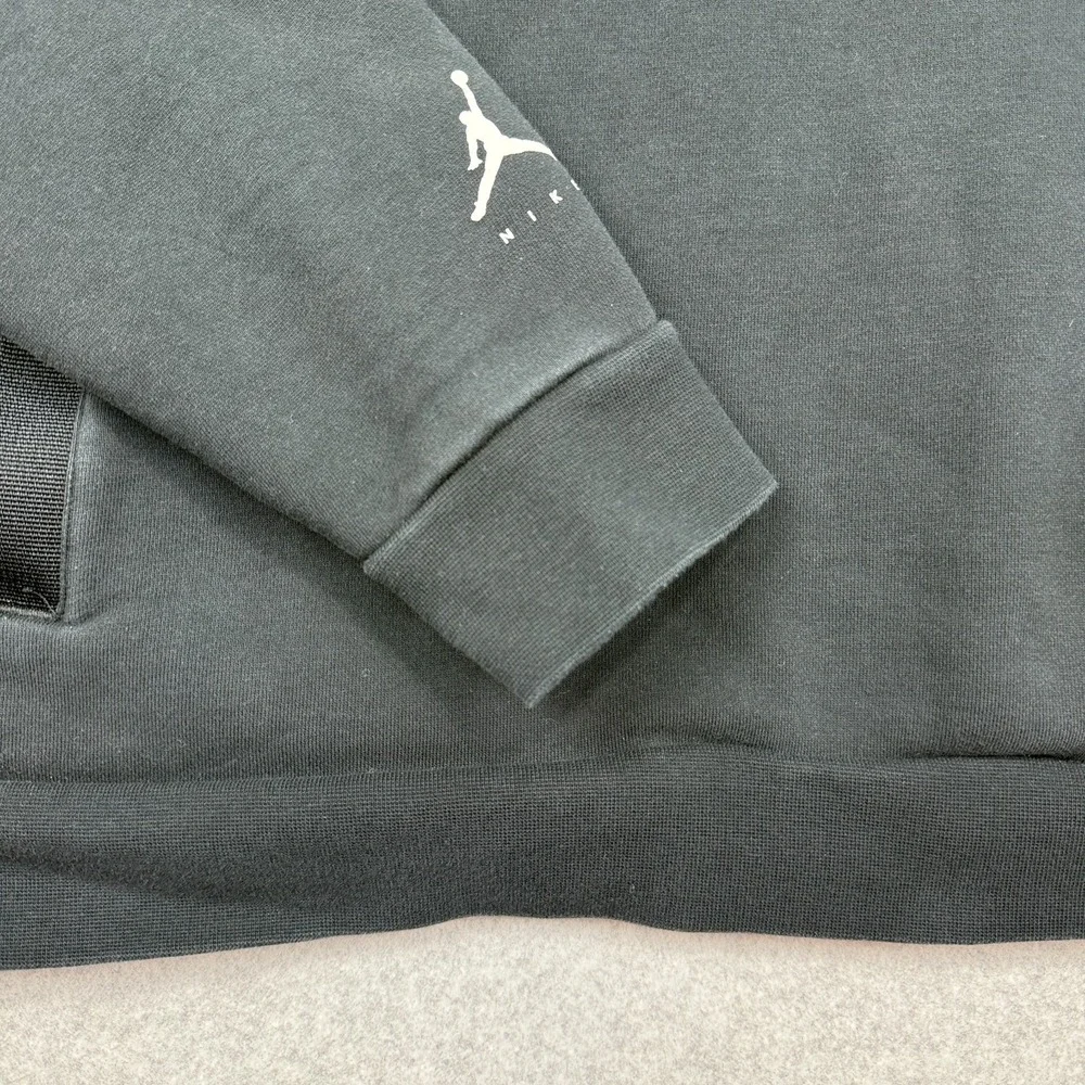 Jordan Jumpman Crewneck Sweatshirt Mens Large Black White‎ Logo Pockets